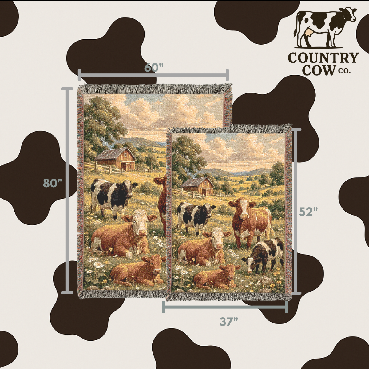 Country Cow Blankets